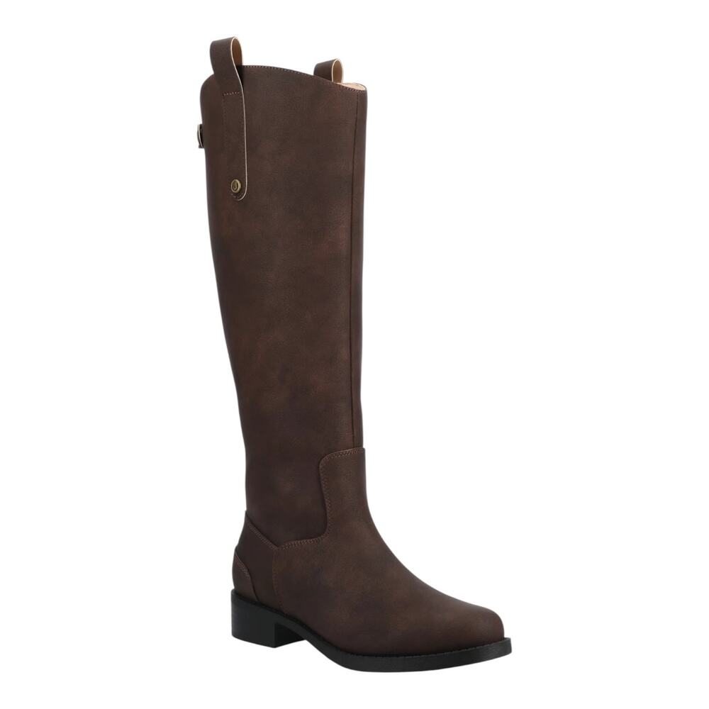 Journee Women's Gema Knee High Western Riding Boots Brown Size 8 1/2